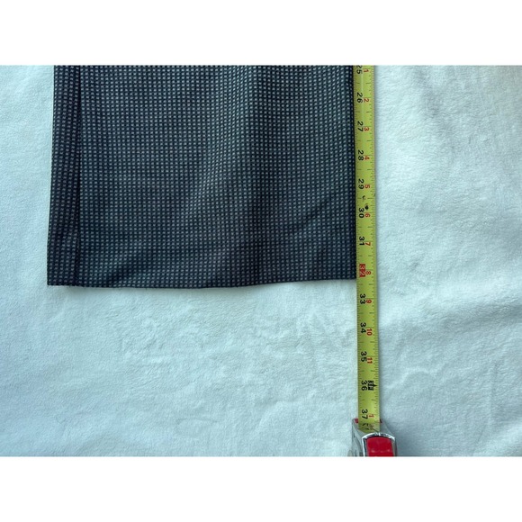 Express Editor Gray Dress Pants Waist Buttons Geometric Pattern Sz 6 - Picture 8 of 10